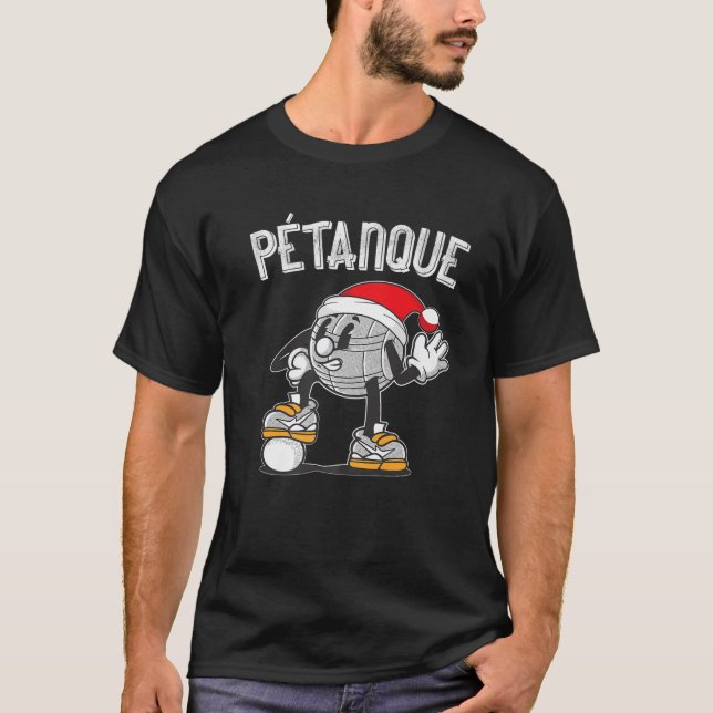 Camiseta Boulekugel Pétanque Papai noel Roupa Para Bouler B (Frente)
