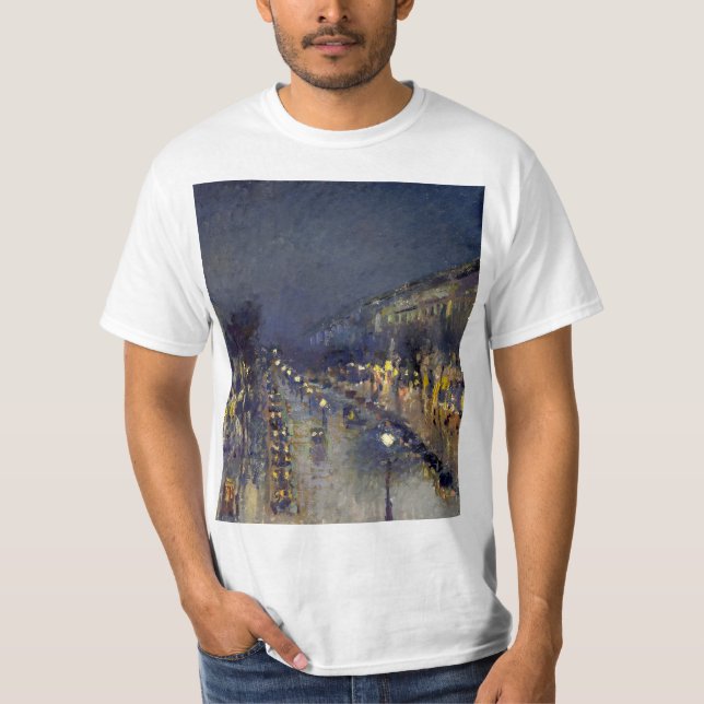 Camiseta Boulevard Montmartre na Night Pissarro (Frente)