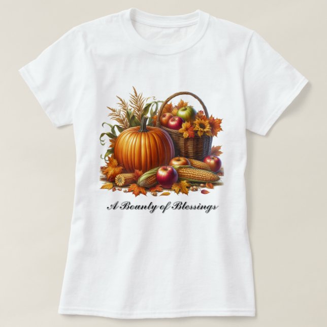 Camiseta Bounty das Bênçãos das Senhoras da Fall Season (Frente do Design)