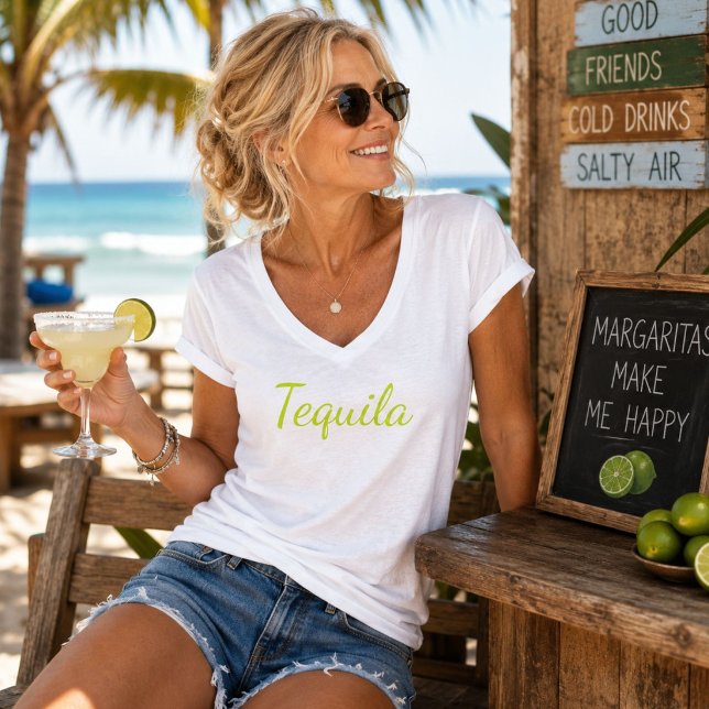 Camiseta Bourbon Ama Tequila Tequila Sailing Casal (Criador carregado)