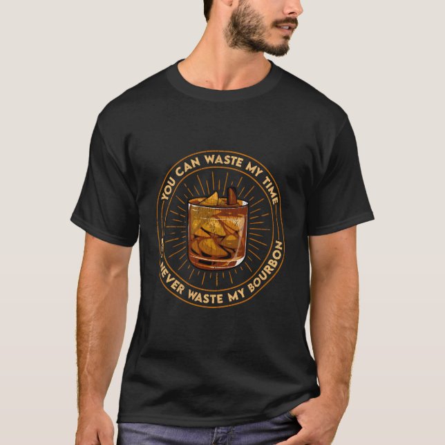 Camiseta Bourbon Drinker Funny Whiskey Lover Gift Alcoólico (Frente)