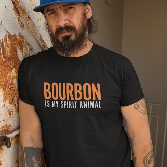 Camiseta Bourbon é meu espírito animal venage americano (Criador carregado)