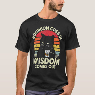 Camiseta Bourbon Entra Sabedoria Sai Gato Antigo Bigode