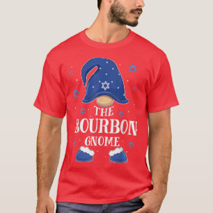 Camiseta Bourbon Gnome Hanukkah Jewish Matching Family Xmas