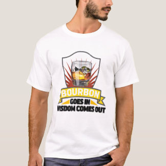Camiseta Bourbon Goes In Wisdom Comes Out Retro Bourbon Dri