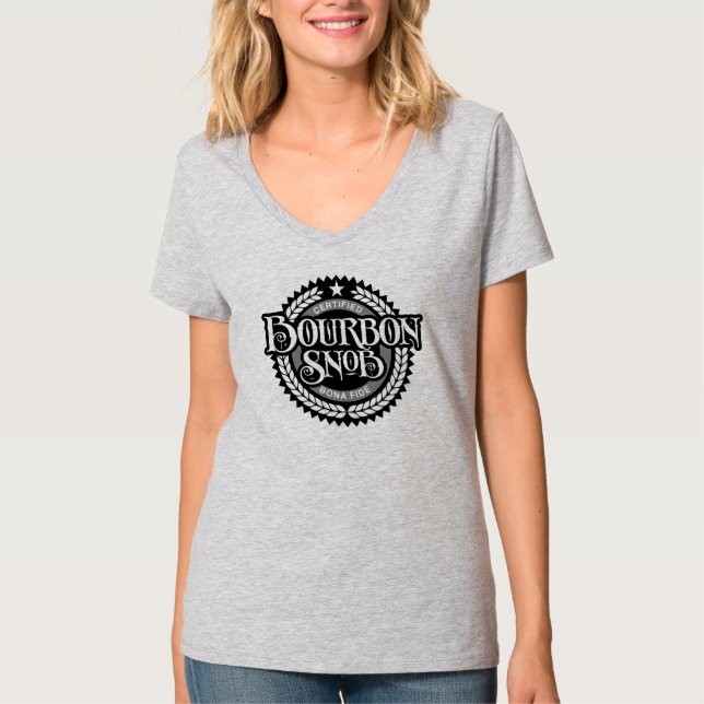 Camiseta Bourbon Snob - bebida engraçada de uísque (Frente)