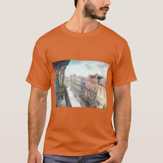 Camiseta Bourbon Street Balcony Ver Nova Orleans
