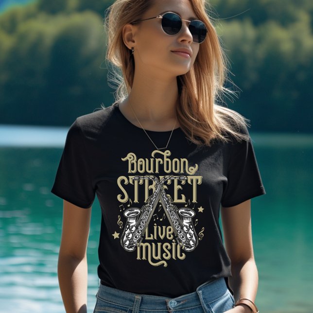 Camiseta Bourbon Street Live Music T-Shirt (Criador carregado)