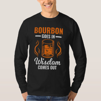 Camiseta Bourbon Vai Sabedoria Vem Bebendo Barman Uísque