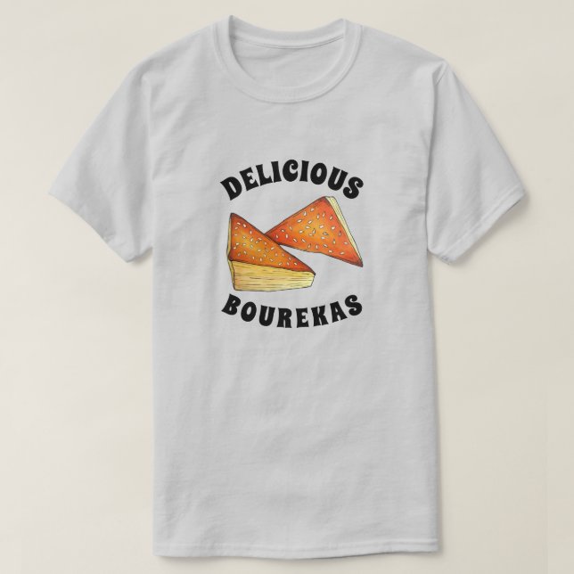 Camiseta Bourekas Savory Paery Comida israelense Cuisine ju (Frente do Design)