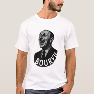 Camiseta Bourvil Vintage Portrait  French Movie Legend