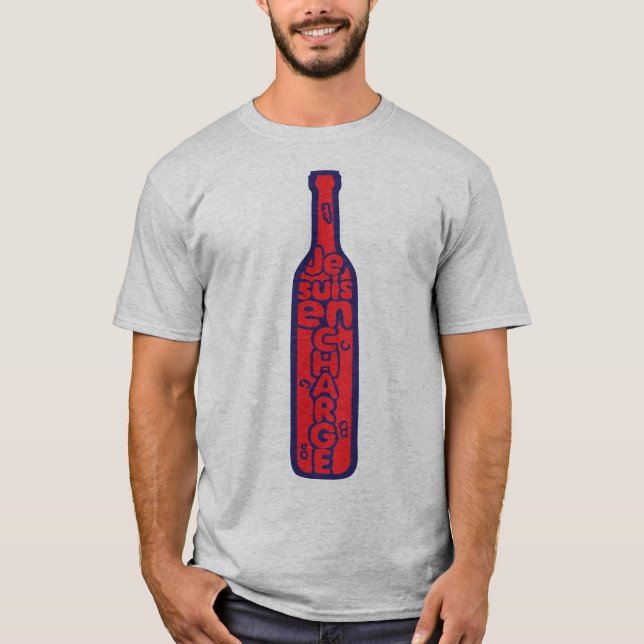Camiseta bouteille_vin_alcool_charge_biture_humour1 (Frente)