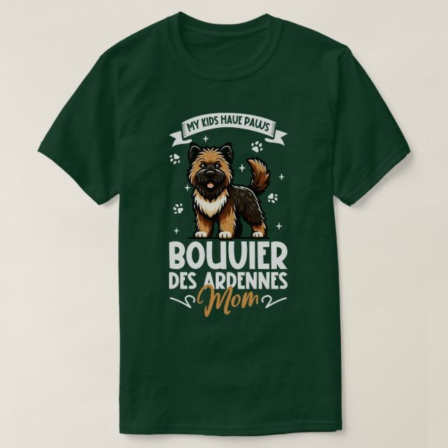 Camiseta Bouvier des Ardennes Mãe (Frente do Design)