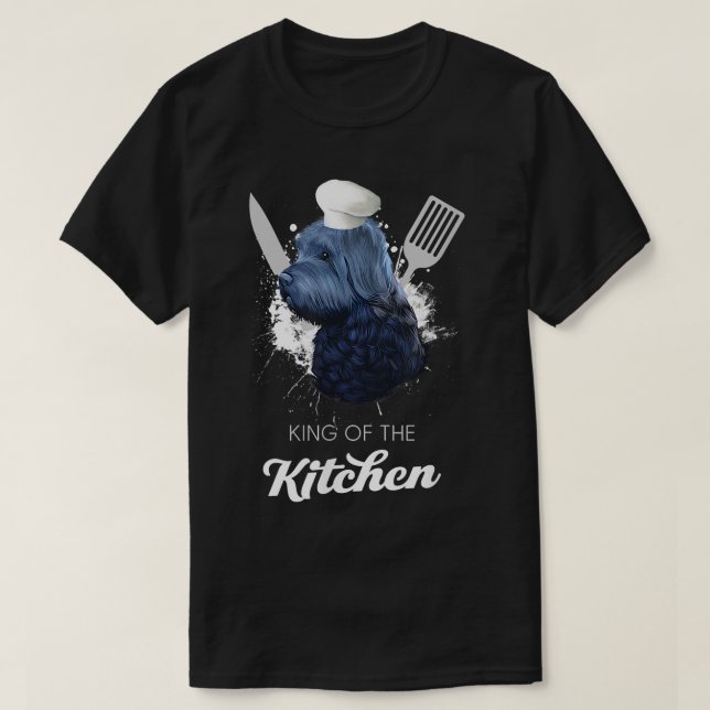 Camiseta Bouvier des Flandres King do Cozinhar D da cozinha (Frente do Design)