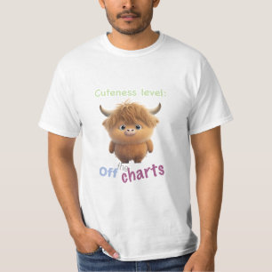 Camiseta Bovinos Cuteness Level Bonito Engraçado Citação En