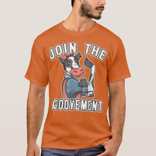 Camiseta Bovinos-Vaca Juntam-Se À Vaca-Movimento