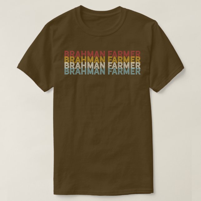 Camiseta Bovinos Vintage Farmor de BRAHMAN (Frente do Design)