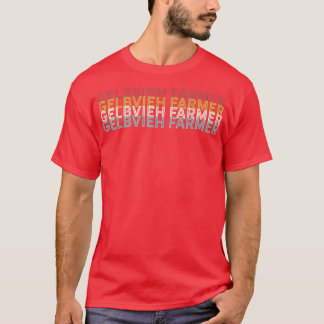 Camiseta Bovinos Vintage Vaca Gelbvieh Farmer
