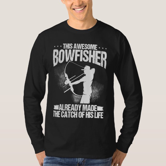 Camiseta Bowfisher Groom Catch of my Life Bowfishing Hunter (Frente)