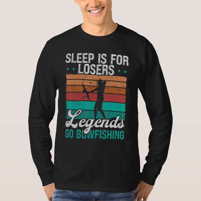 Camiseta Bowfisher Sleep is for Losers Airboat Fisherman Bo (Frente)