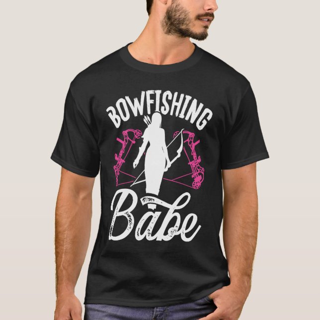 Camiseta Bowfishing Babe Women Girl Bowfisher Bowhunter Arc (Frente)