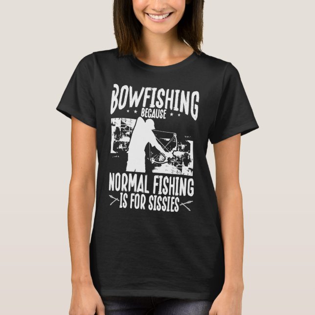 Camiseta Bowfishing Bowhunter Fisherman Airboat Bow Hunter  (Frente)