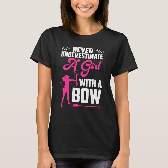 Camiseta Bowhunter Dispara Fãs Arrasto Para Meninas (Frente)