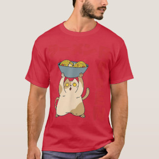 Camiseta Bowl Cat Ramen Anime Noodles Kawaii Japonês Sketc
