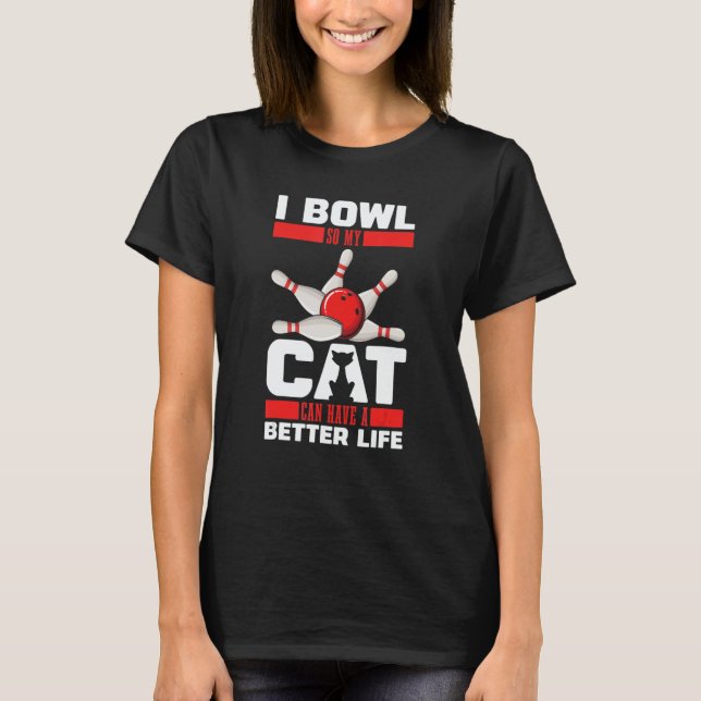 Camiseta Bowler Cat Alley Team   League Bowling (Frente)