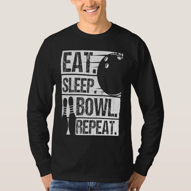 Camiseta Bowling Ball Pin Bowler Strike Bowling Fanatic Bow (Frente)