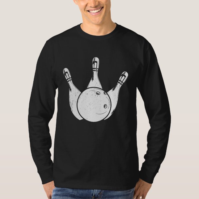 Camiseta Bowling Ball Pin Bowler Strike Bowling Legend Bowl (Frente)