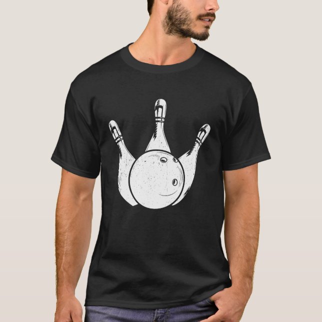 Camiseta Bowling Ball Pin Bowler Strike Bowling Legend Bowl (Frente)