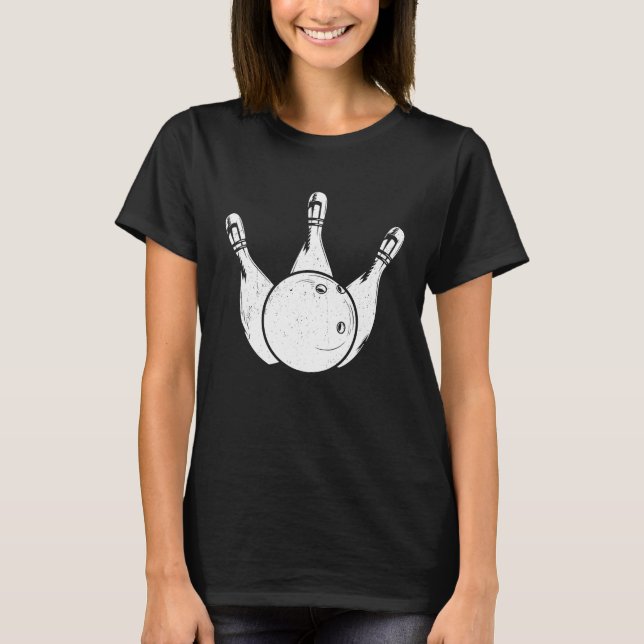Camiseta Bowling Ball Pin Bowler Strike Bowling Legend Bowl (Frente)