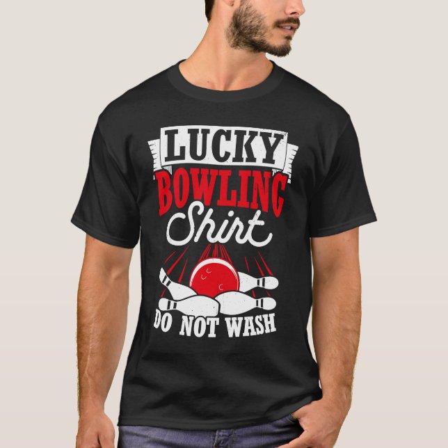 Camiseta Bowling Ball Pin Bowler Strike Bowling Team Bowlin (Frente)