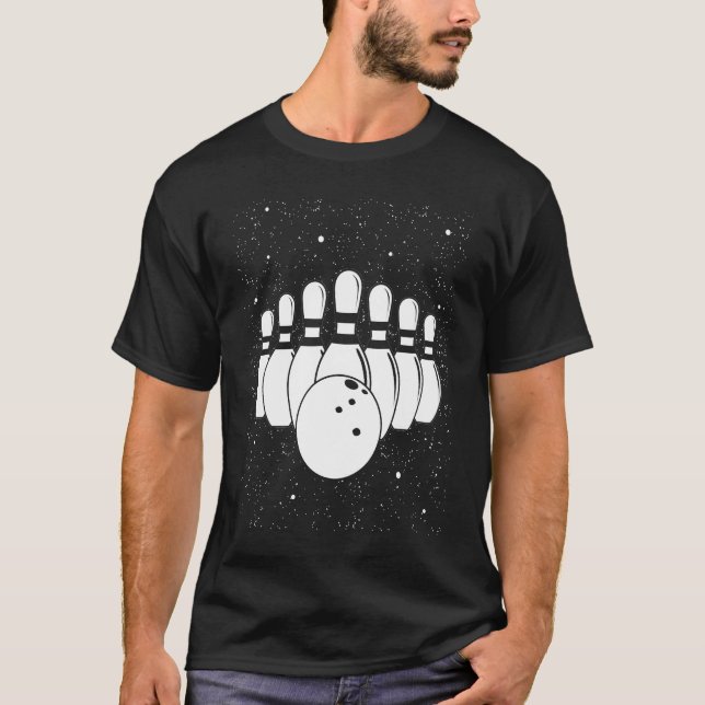 Camiseta Bowling Ball Pin Bowler Strike Bowling Team Bowlin (Frente)