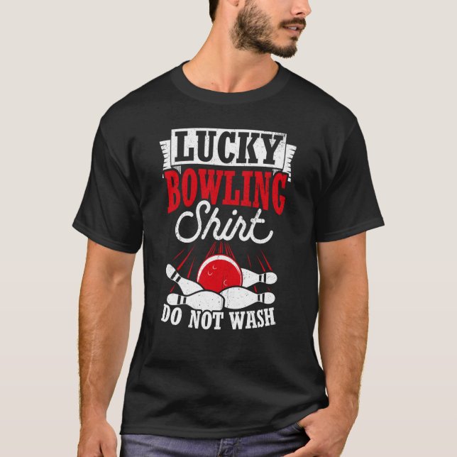 Camiseta Bowling Ball Pin Bowler Strike Bowling Team Bowlin (Frente)