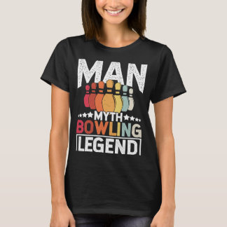 Camiseta Bowling Ball Pin Bowler Strike Team Bowling Alley 