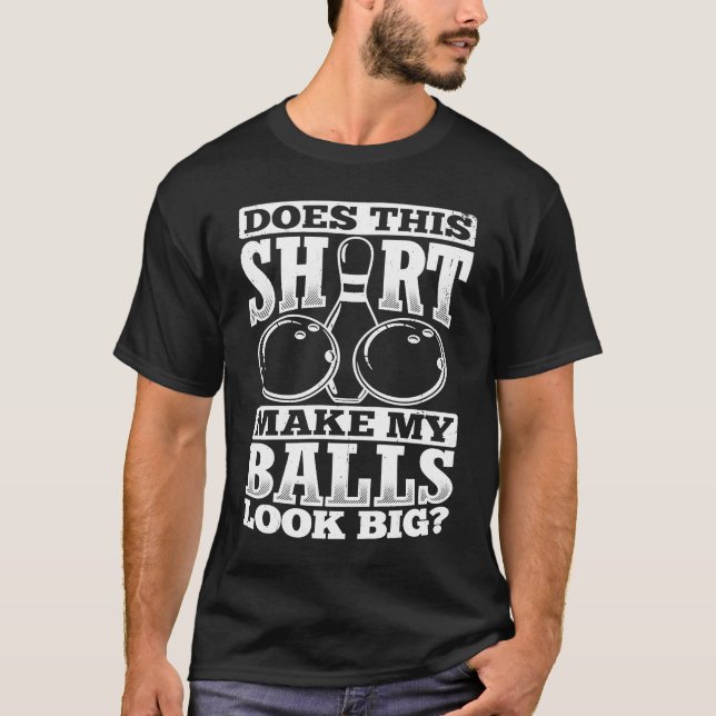 Camiseta Bowling Ball Pin Bowler Strike Team Bowling Alley  (Frente)
