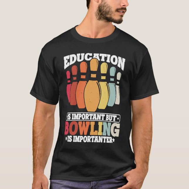 Camiseta Bowling Education Bowler Strike Bowling Team Bowli (Frente)