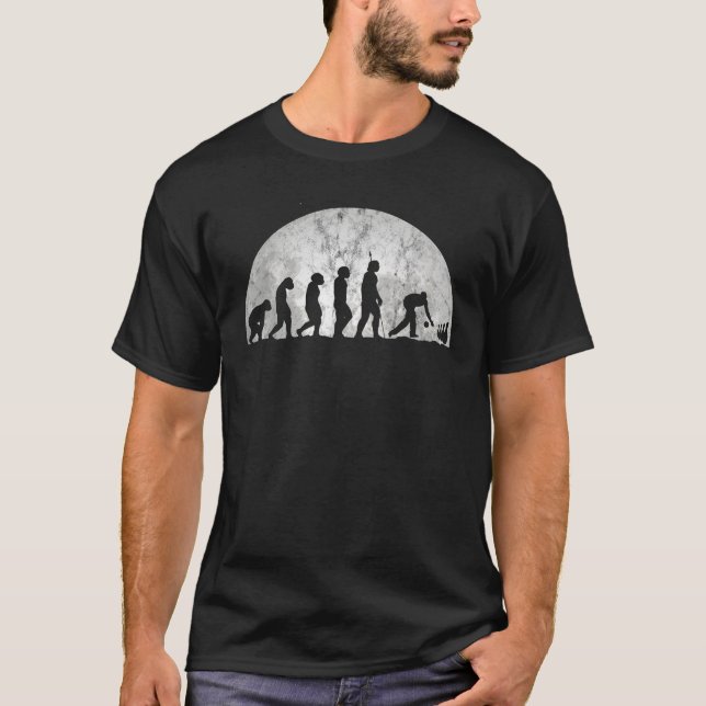 Camiseta Bowling Evolution Evolution Of Man Cones Skittle (Frente)