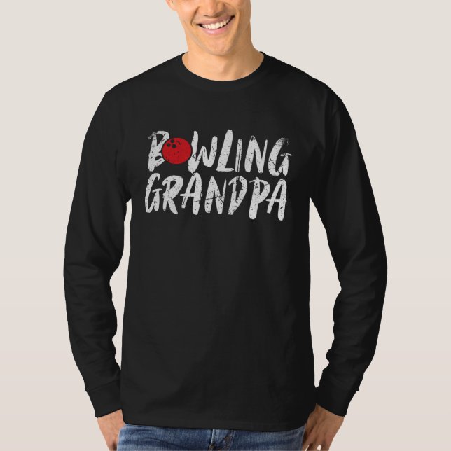Camiseta Bowling Grandpa Bowler Papa Grandfather Father s D (Frente)
