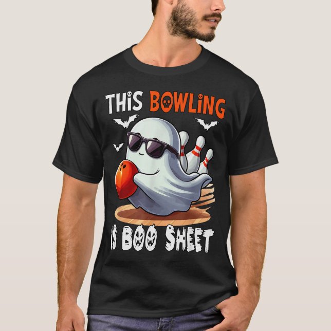 Camiseta Bowling Is Boo Sheet Halloween Costume Player Team (Frente)