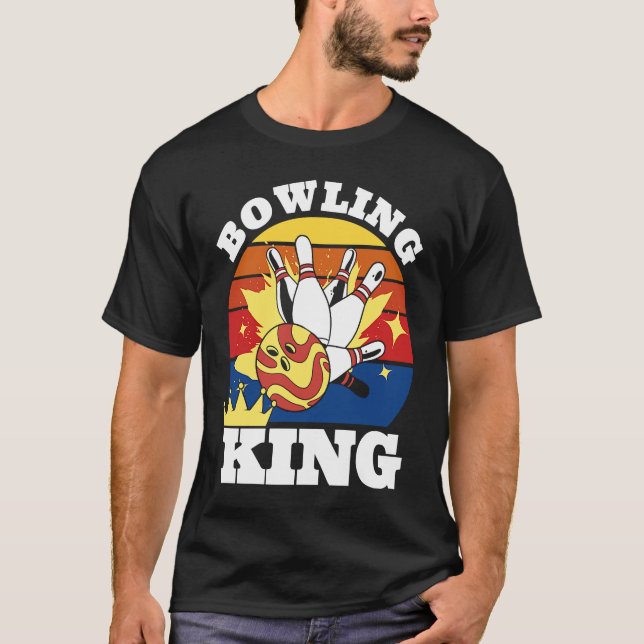Camiseta Bowling King Evolution of Man Bowling (Frente)