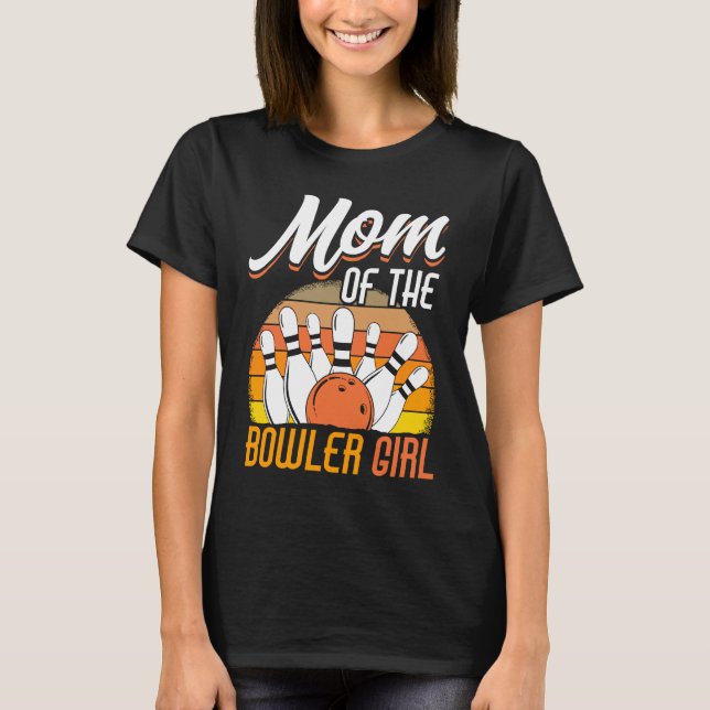 Camiseta Bowling Mom Pin Bowler Strike Team Bowling Alley P (Frente)