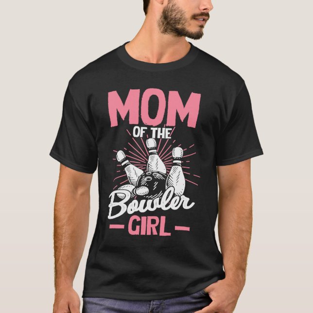 Camiseta Bowling Mom Pin Bowler Strike Team Bowling Alley P (Frente)
