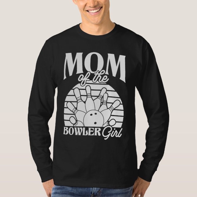 Camiseta Bowling Mom Pin Bowler Strike Team Bowling Alley P (Frente)