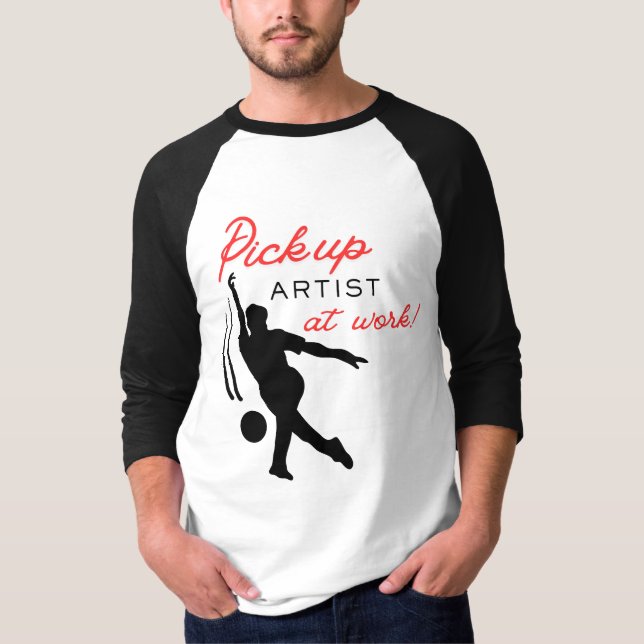 Camiseta Bowling Pick Up Artist at Work Fun (Frente)