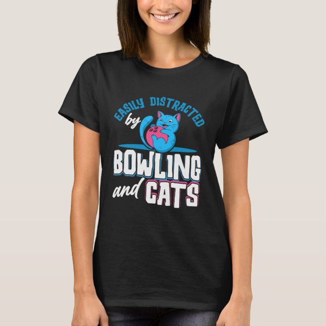 Camiseta Bowling Player Easily Distracted By Bowling And Ca (Frente)