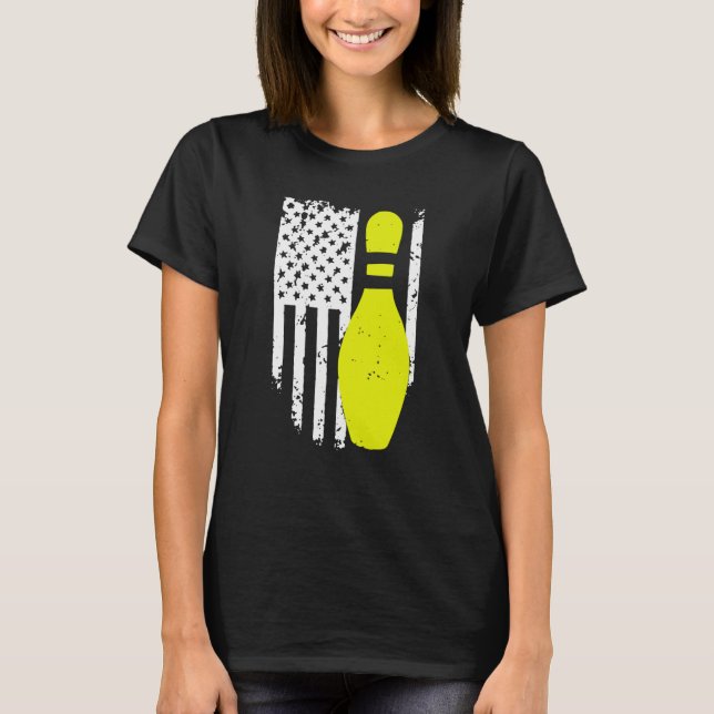 Camiseta Bowling Team Patriotic Bowling (Frente)