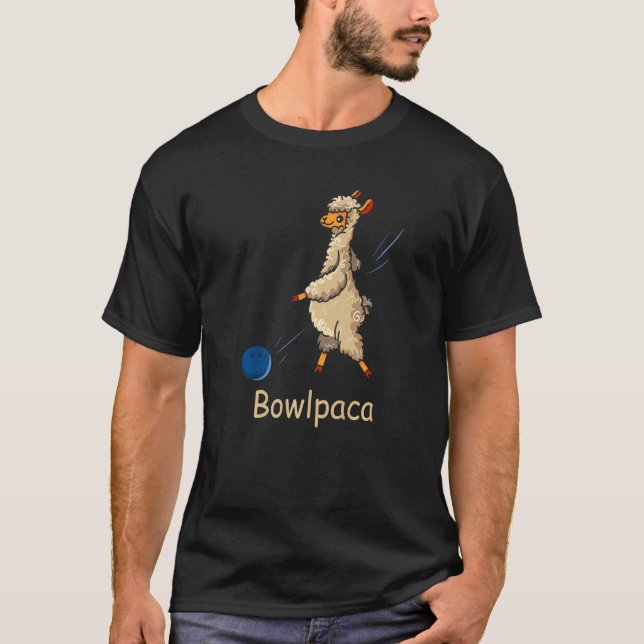 Camiseta Bowlpaca  Alpaca Bowling Llama Bowler (Frente)